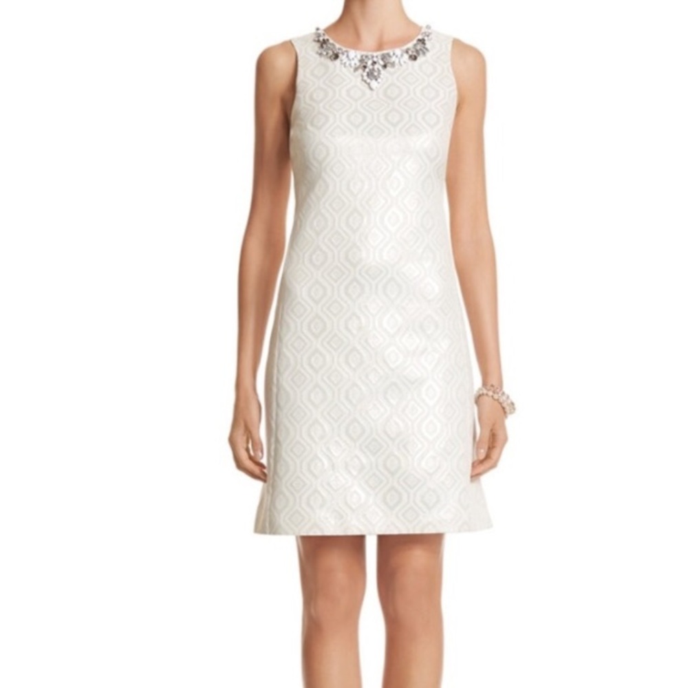Cream metallic party dress! 🎉